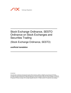 Stock Exchange Ordinance SESTO unofficial translation