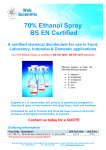 70% Ethanol Spray BS EN Certified