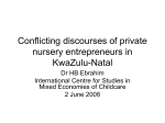 Conflicting discourses of private nursery entrepreneurs in