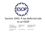 Section 1042: A tax deferred sale to an ESOP