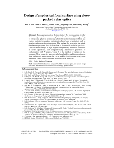 Design of a spherical focal surface using close