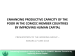 Enhancing Productive Capacity of the Poor in the COMCEC Member