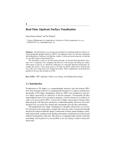 1 Real-Time Algebraic Surface Visualization