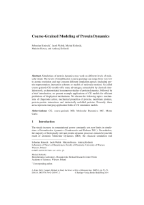 Coarse-Grained Modeling of ProteinDynamics