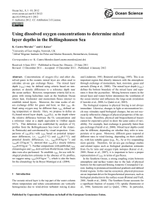 Using dissolved oxygen concentrations to determine mixed layer