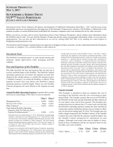 SAST - VCP Value Portfolio Summary Prospectus