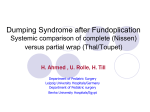Dumping Syndrome after Fundoplication Systemic comparison of