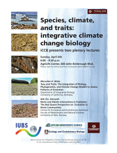 Species, climate, and traits: integrative climate change biology