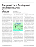 Dangers of Land Development in Limestone Areas Engineers need