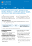 Bilingual learners and bilingual education