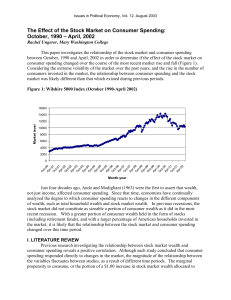 The Effect of the Stock Market on Consumer