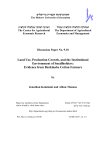 Land Use, Production Growth, and the Institutional Environment of