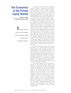 The Economics of the Private Equity Market