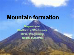 These mountains are formed by compression Fault structures is a