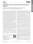 HighEfficiency Polymer Solar Cells Enhanced by - 1