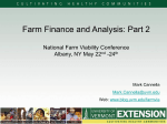 Standards and Analysis: Part II - National Farm Viability Conference