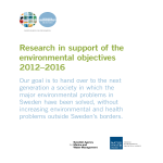 Research in support of the environmental objectives 2012–201