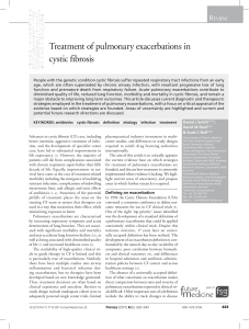 Treatment of pulmonary exacerbations in cystic fibrosis
