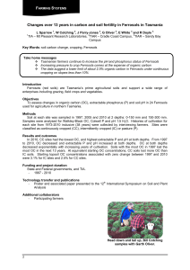 Changes over 13 years in carbon and soil fertility in Ferrosols in