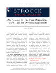 IRS Releases 871(m) Final Regulations – New Tests for Dividend