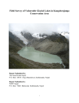 Field Survey of Vulnerable Glacial Lakes in Kangchenjunga