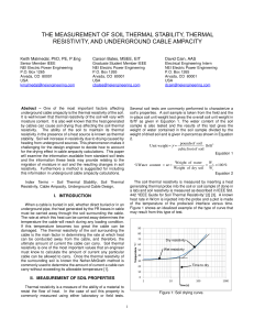 I. INTRODUCTION II. MEASUREMENT OF SOIL