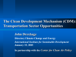 Clean Development Mechanism - International Institute for