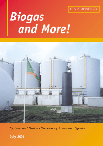 Systems and Markets Overview of Anaerobic digestion