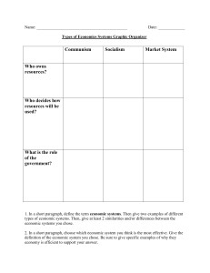 Communism Socialism Market System Who owns resources?