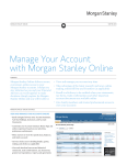 Manage Your Account with Morgan Stanley Online