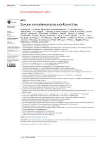 European summer temperatures since Roman times