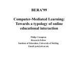 Computer-Mediated Learning: Towards a Typology of