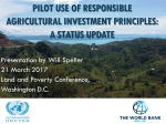Principles for Responsible Agricultural Investment that Respects