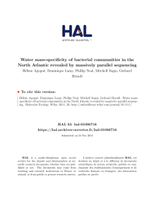 Water mass-specificity of bacterial communities in the North