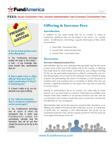 Offering and Investor Fees - Handout