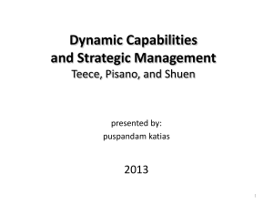 Dynamic capabilities