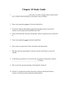Chapter 10 Test “America Claims an Empire”