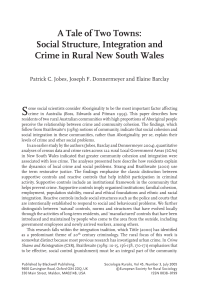 A Tale of Two Towns: Social Structure, Integration and Crime in