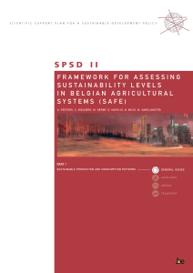 Framework for assessing sustainability levels in belgian agricultural