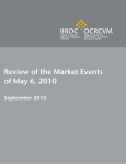 Review of the Market Events of May 6, 2010