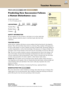 Teacher Resources Predicting How Succession Follows a Human