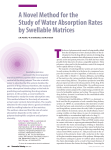 A Novel Method for the Study of Water Absorption Rates by