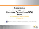 Presentation on Unsecured Personal Loan (UPL) Market