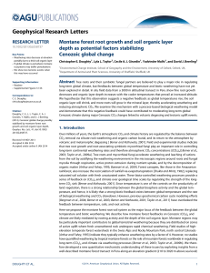 Montane forest root growth and soil organic layer depth as potential