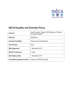 NDCS Equality and Diversity Policy