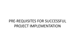 pre-requisites for successful project implementation