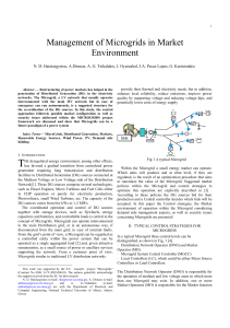 Management of Microgrids in Market Environment