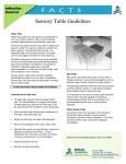 Sensory Table Guidelines - Simcoe Muskoka District Health Unit