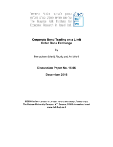 Corporate Bond Trading on a Limit Order Book Exchange by
