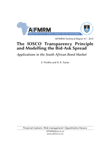 The IOSCO Transparency Principle and Modelling the Bid